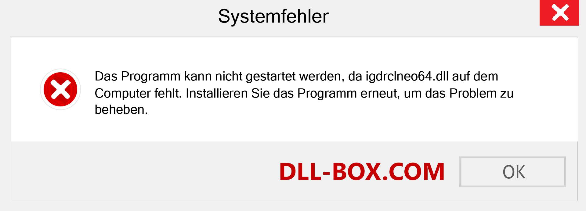 igdrclneo64.dll-Datei fehlt?. Download für Windows 7, 8, 10 - Fix igdrclneo64 dll Missing Error unter Windows, Fotos, Bildern